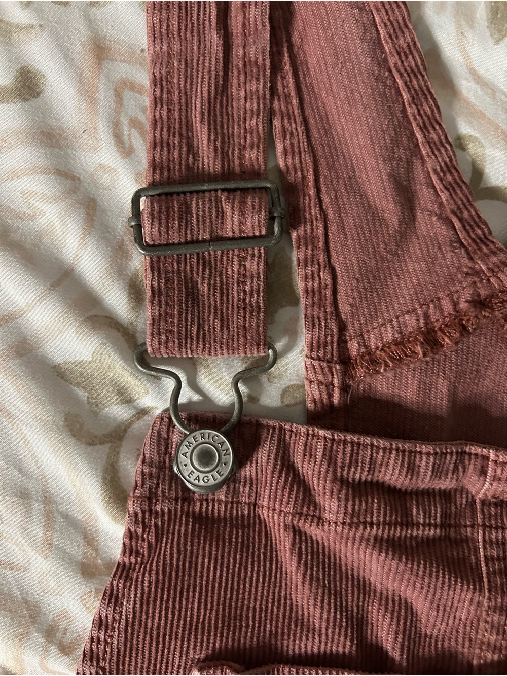 Burgundy AMERICAN EAGLE Corduroy Overall Skirt - Picture 3 of 14